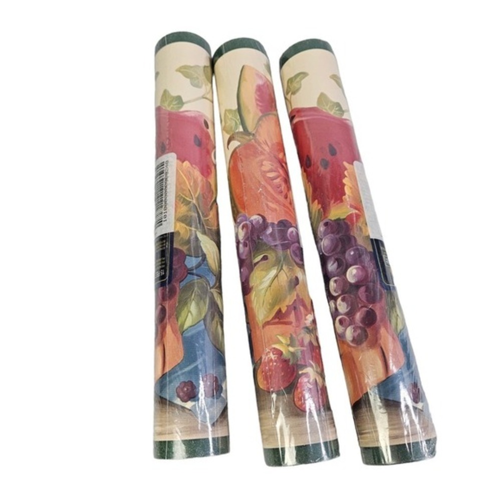 Village Wallpaper Border Fruit Wall Decor 15 yds Total Grapes Leaves Berries Nw